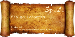 Szolga Leonetta névjegykártya
